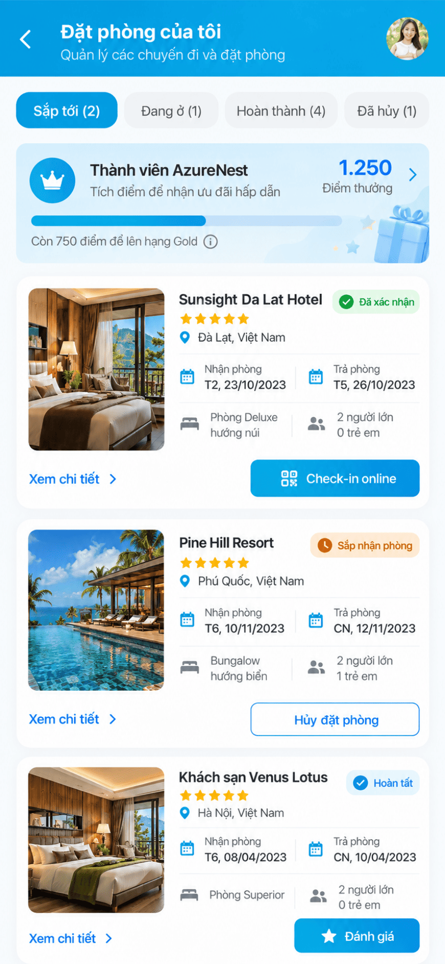 App booking Khách sạn / Resort